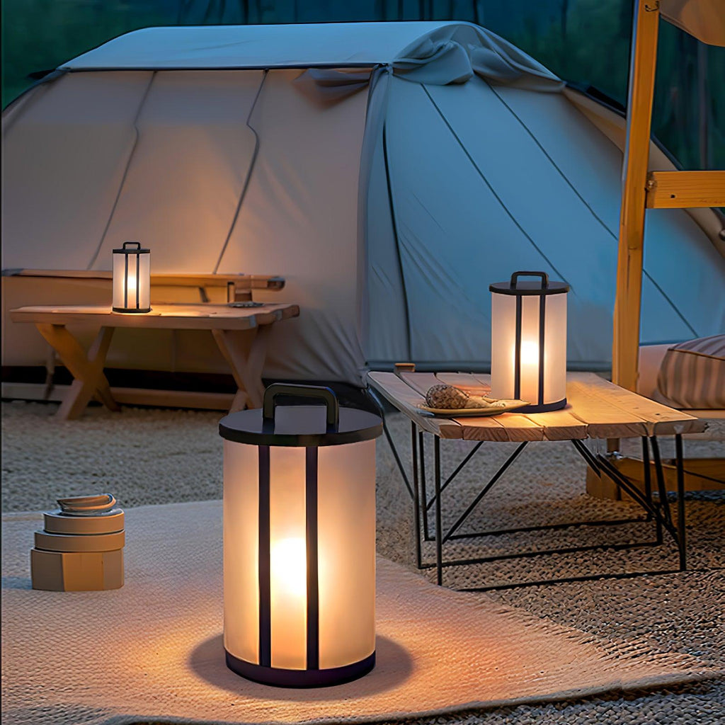 Round Pillar Acrylic Lantern Outdoor Lamp