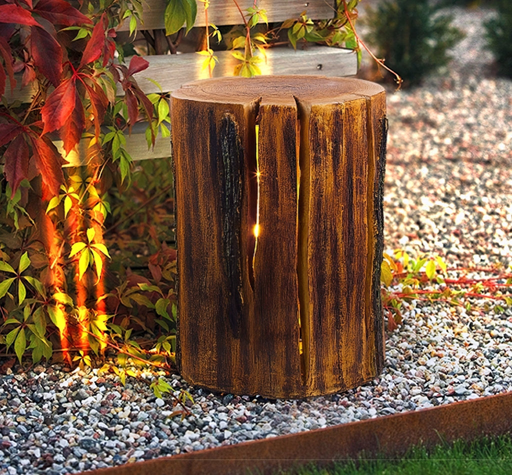 Rustic Log Outdoor LED Light