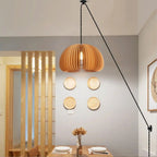 Wooden Pumpkin Swag Lights