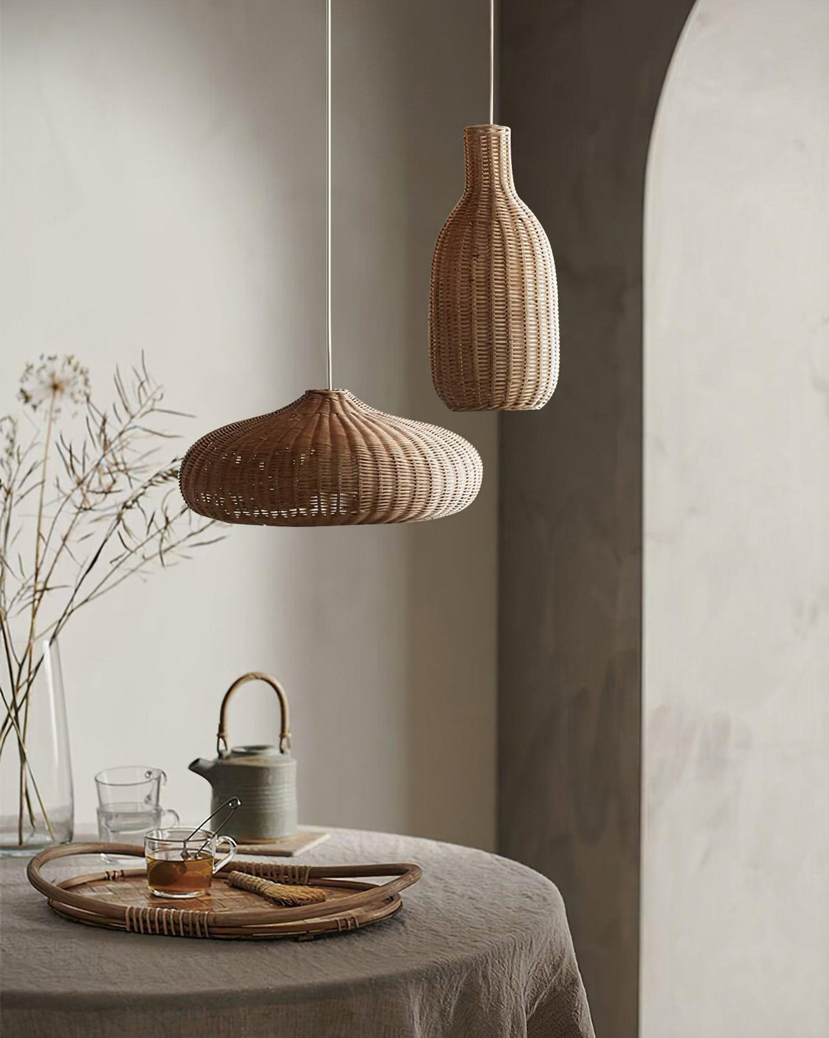 Vintage Rattan Pendant Lamp
