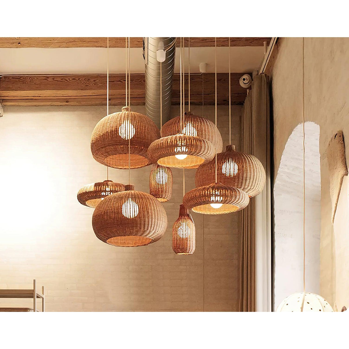 Vintage Rattan Pendant Lamp