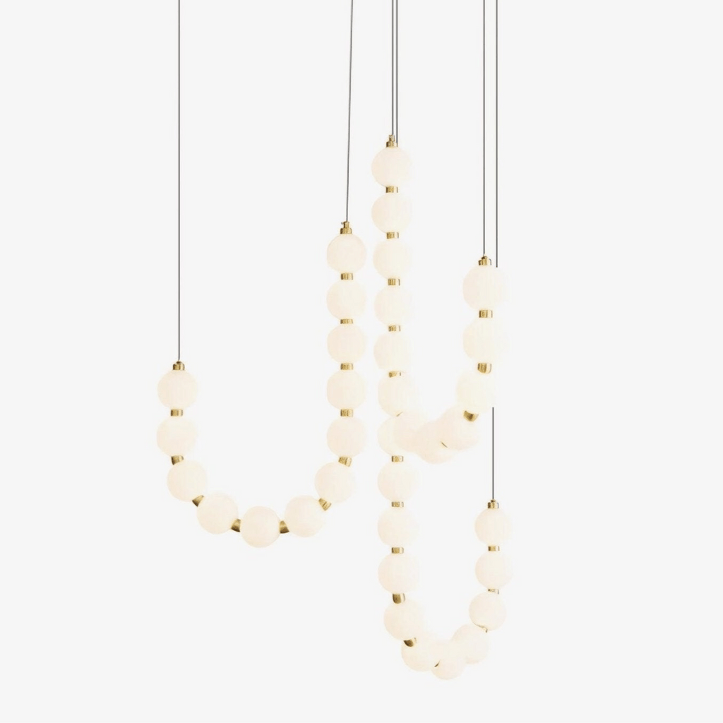 Glass Pearl Necklace Chandelier