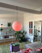 Japanese Paper Pendant Swag Light (black plug wire)