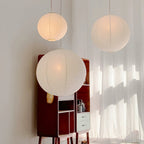 Japanese Paper Pendant Swag Light (black plug wire)