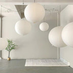 Japanese Paper Pendant Swag Light (black plug wire)