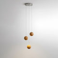 Wooden Orb Sphere Cluster Pendant Light