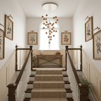 Wooden Orb Sphere Cluster Pendant Light