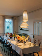 Stainless Steel Pleated Pendant Lamp