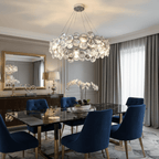 Chrome Round Crystal Chandelier
