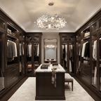 Chrome Round Crystal Chandelier