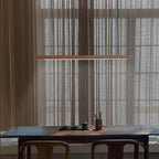 Linear Wooden Pendant Light