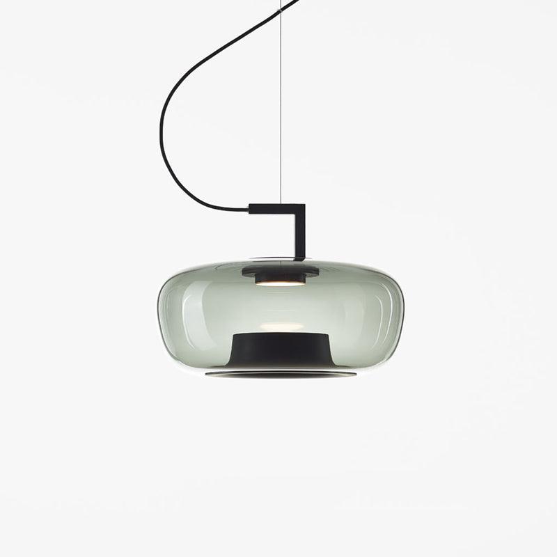 Model A ∅ 17.3″ x H 12″ / Dia 44cm x H 30.5cm / Black & Smoke grey / Warm Light