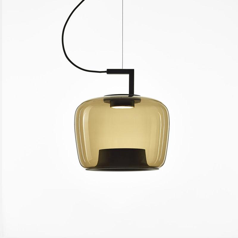 Model B ∅ 13.8″ x H 14.4″ / Dia 35cm x H 36.5cm / Black & Amber / Warm Light