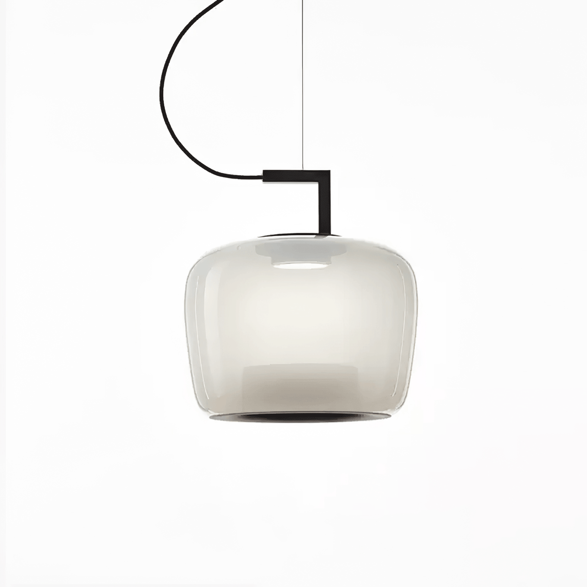 Model B ∅ 13.8″ x H 14.4″ / Dia 35cm x H 36.5cm / Black & Foggy white / Warm Light