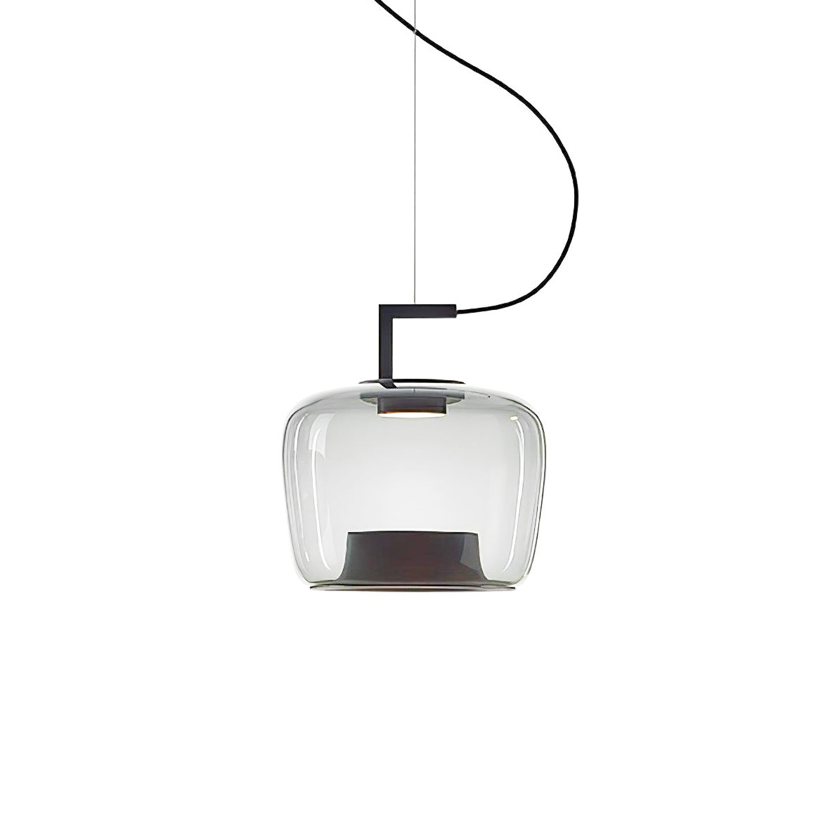 Model B ∅ 13.8″ x H 14.4″ / Dia 35cm x H 36.5cm / Black & Clear / Warm Light