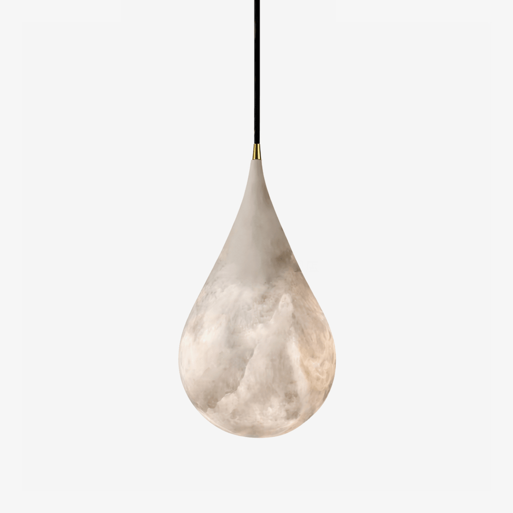 Alabaster Raindrop Pendant Light