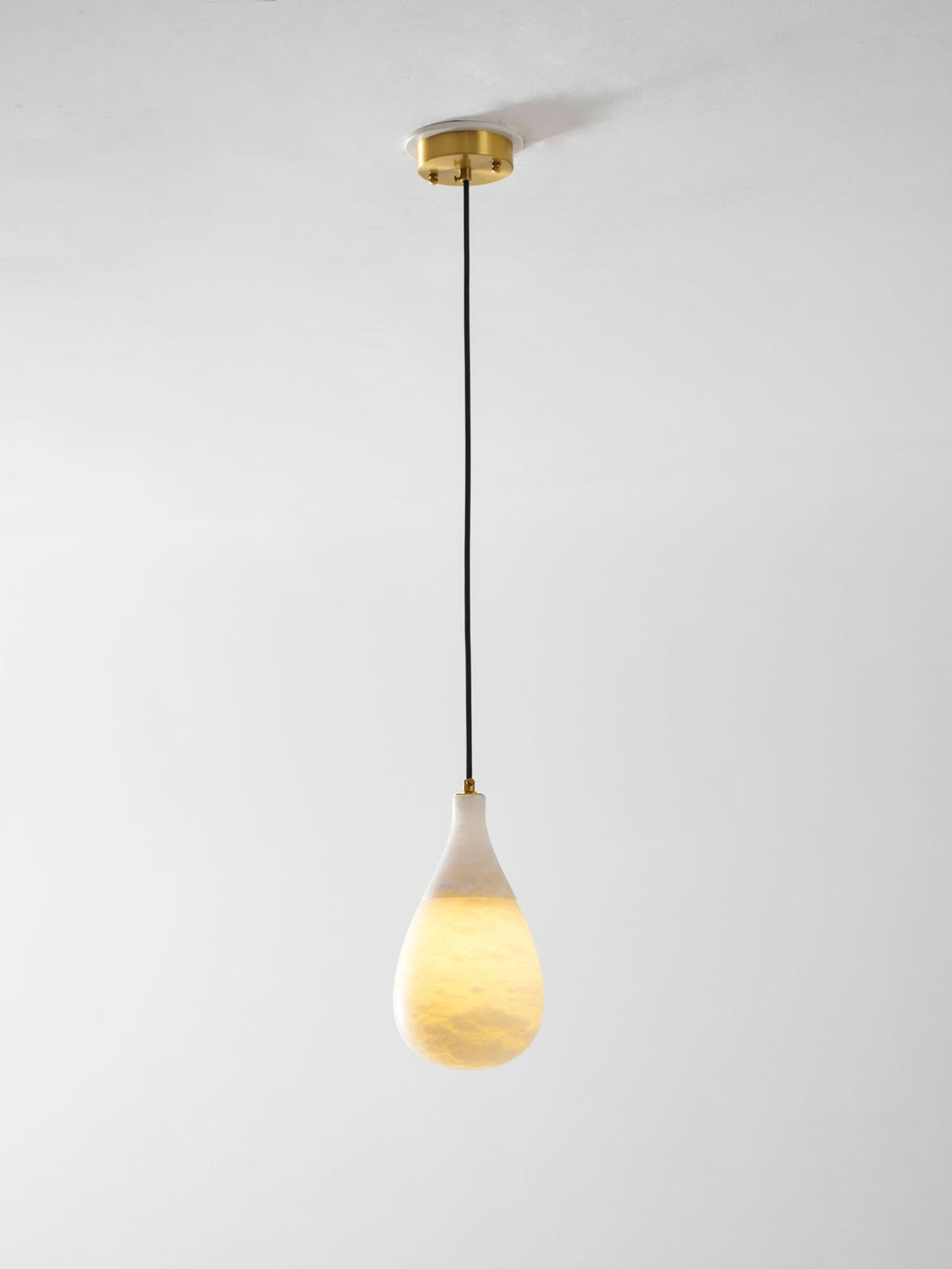 Alabaster Raindrop Pendant Light