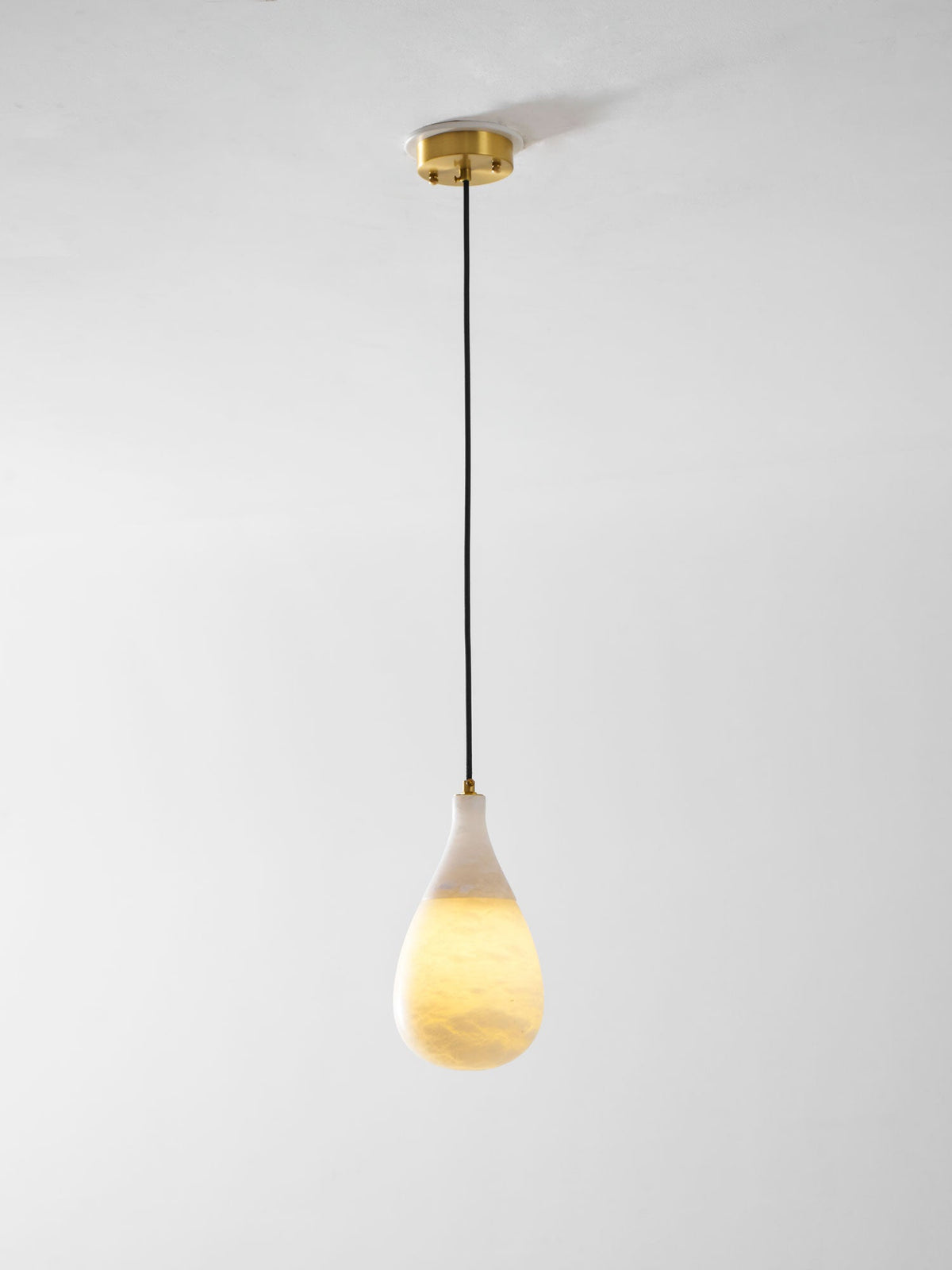 Alabaster Raindrop Pendant Light