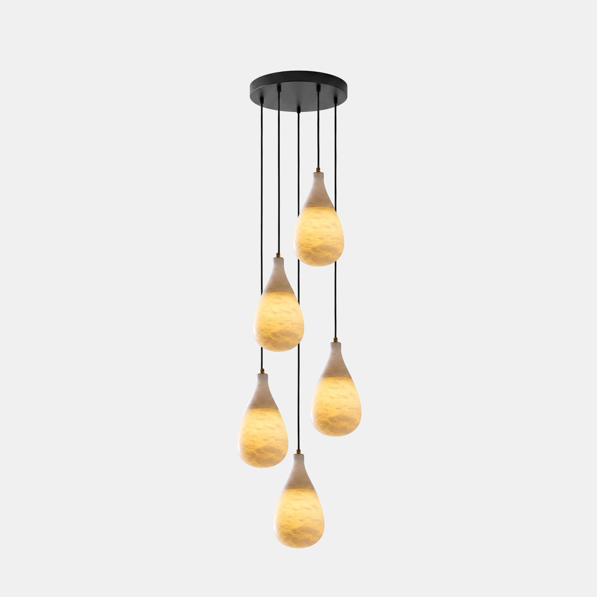 Alabaster Raindrop Pendant Light