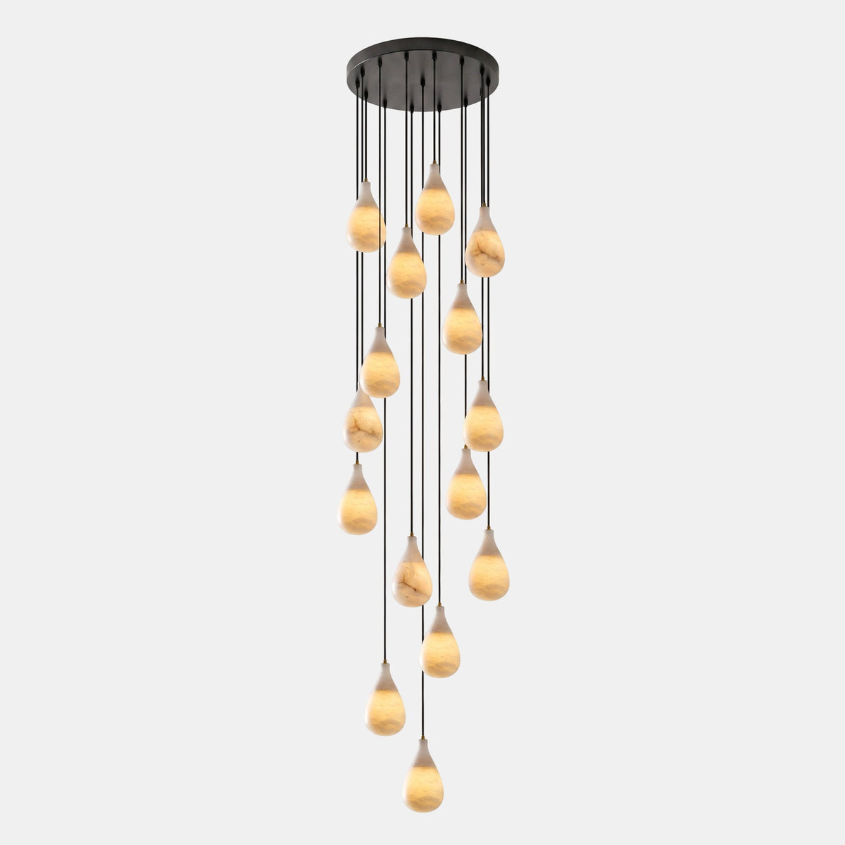 Alabaster Raindrop Pendant Light