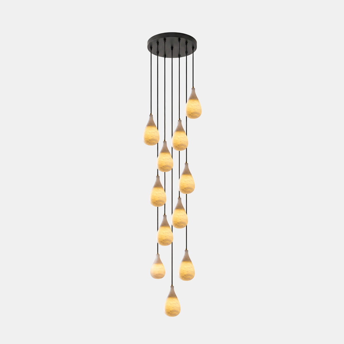Alabaster Raindrop Pendant Light