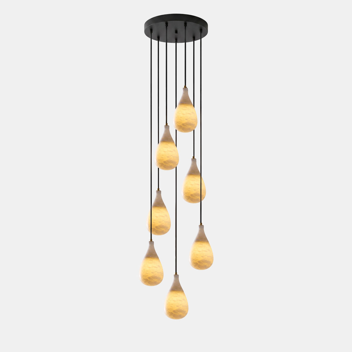 Alabaster Raindrop Pendant Light