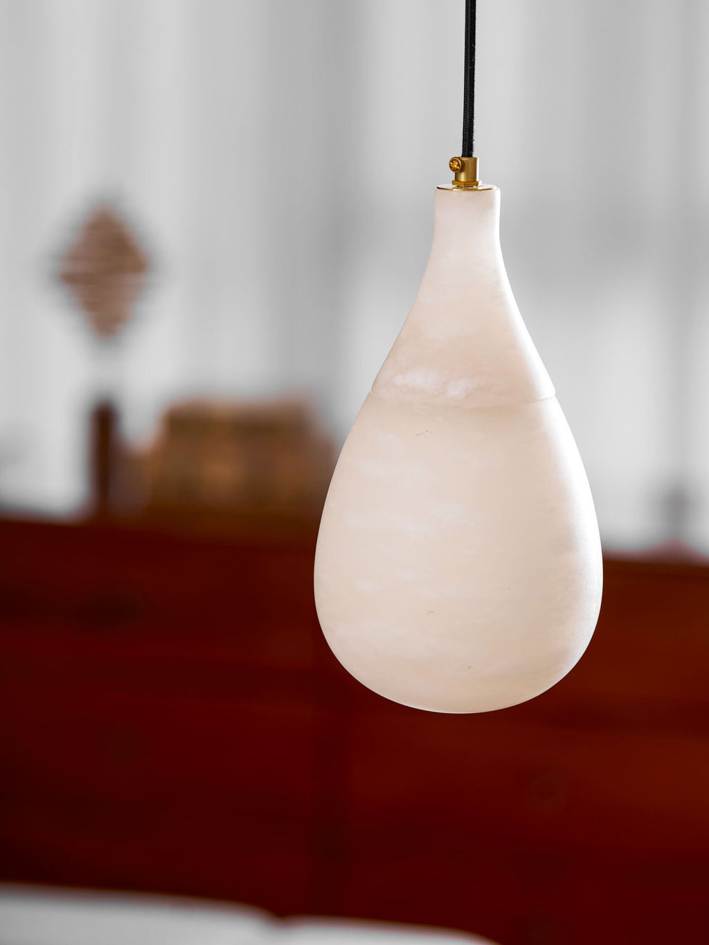 Alabaster Raindrop Pendant Light