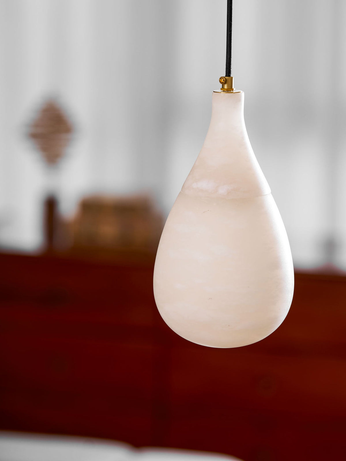 Alabaster Raindrop Pendant Light