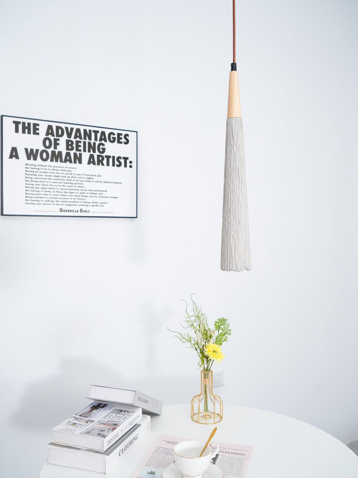 Concrete Pleated Pendant Lamp