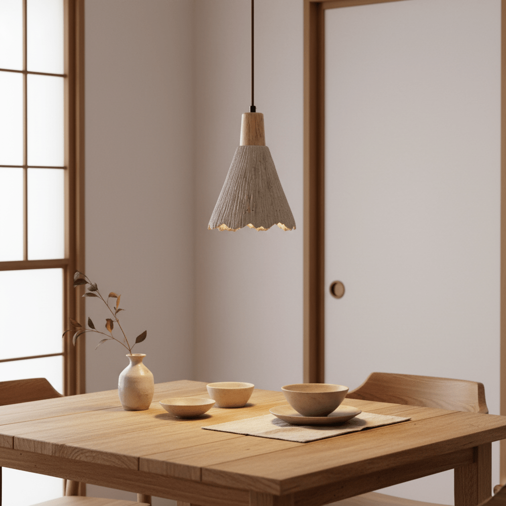 Concrete Pleated Pendant Lamp