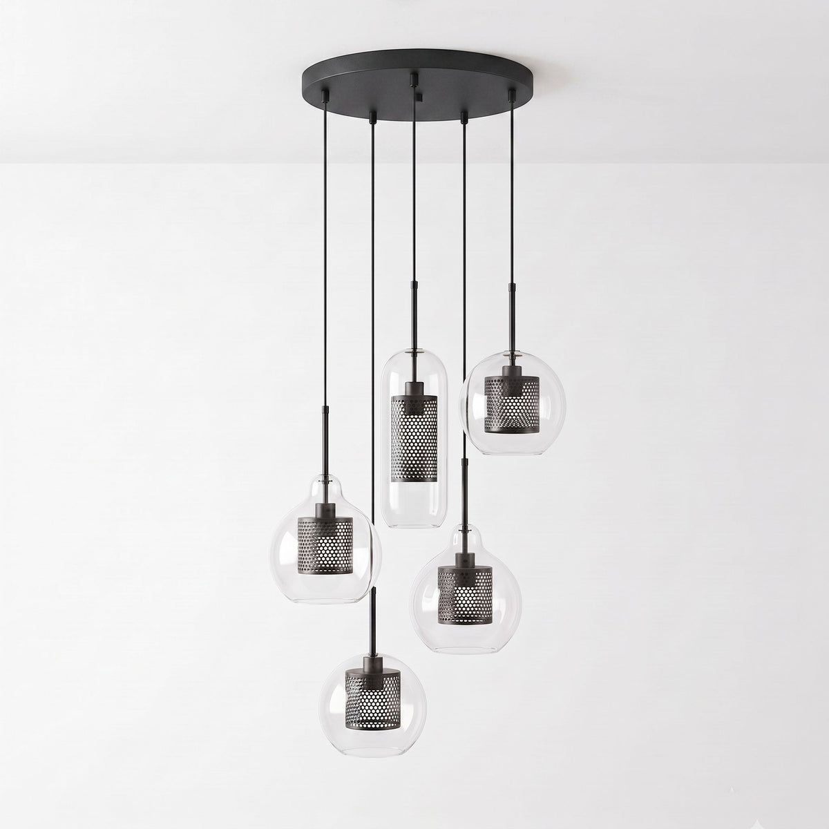 Combined Chiswick Glass Pendant Light