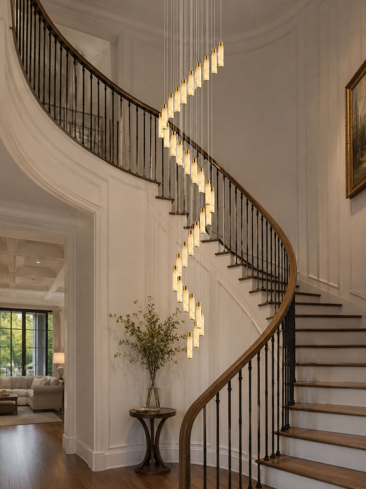 Celestial Alabaster Cascade Chandelier
