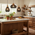 Braided Rattan Pendant Lamp