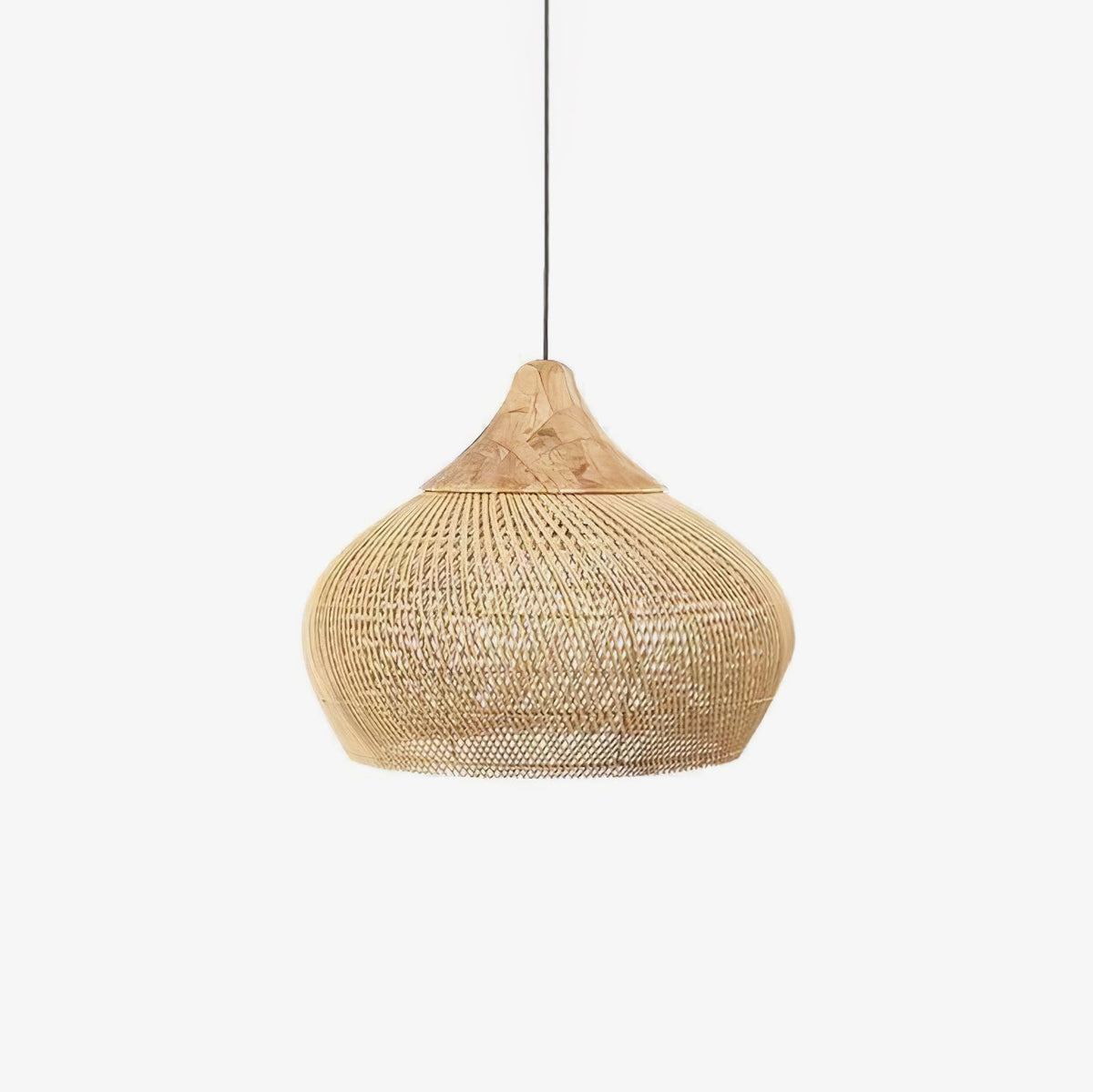 Braided Rattan Pendant Lamp