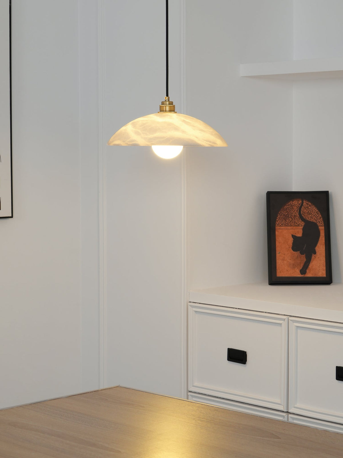 Alabaster Dome Pendant Lamp