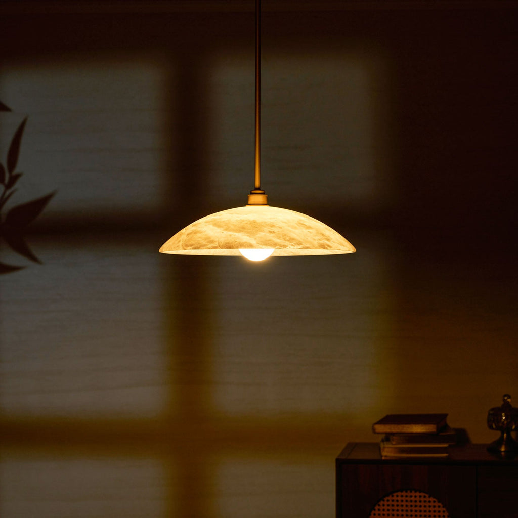 Alabaster Dome Pendant Lamp