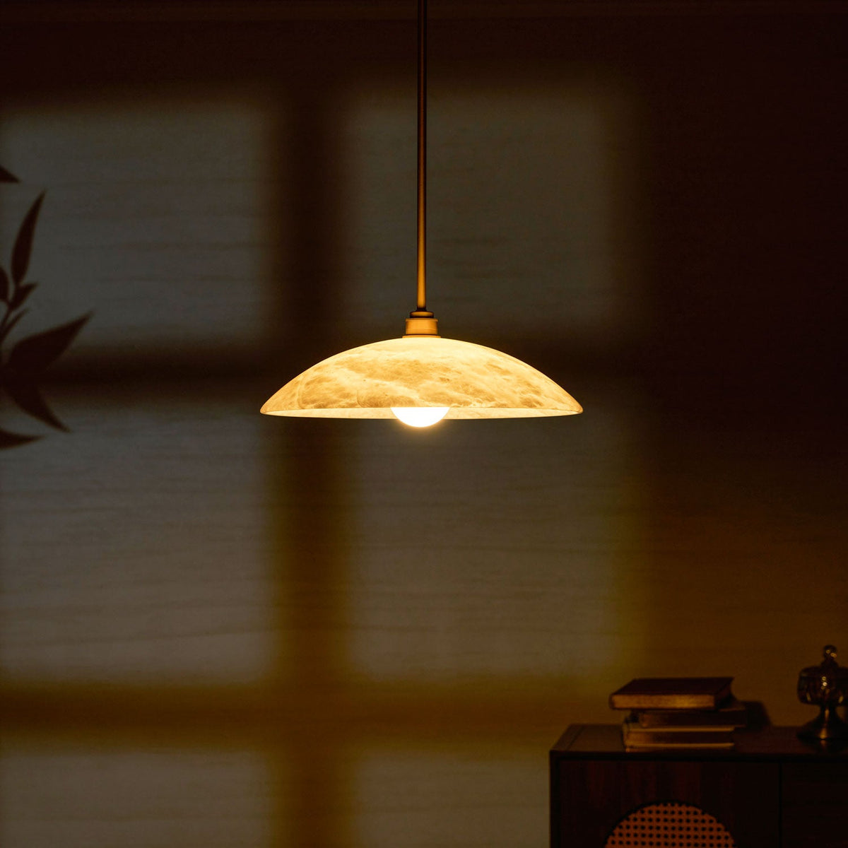 Alabaster Dome Pendant Lamp