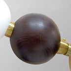Walnut Bead Necklace Chandelier