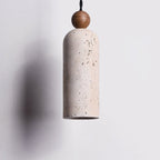 Cylinder Wood Bead Pendant Light
