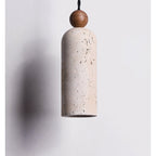 Cylinder Wood Bead Pendant Light