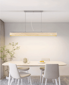 Linear Travertine Suspension Lamp