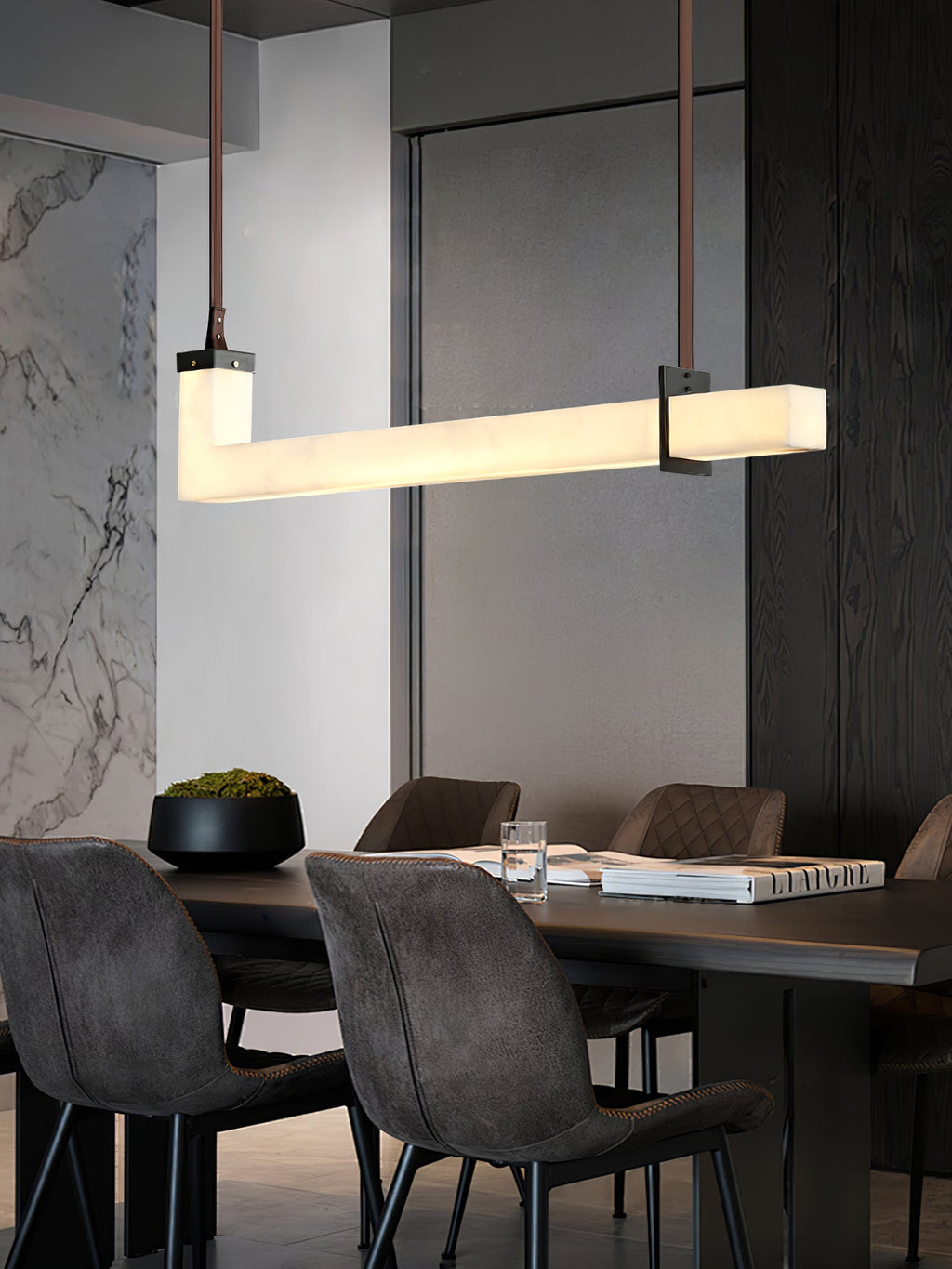 L-Axis Alabaster Pendant Lamp
