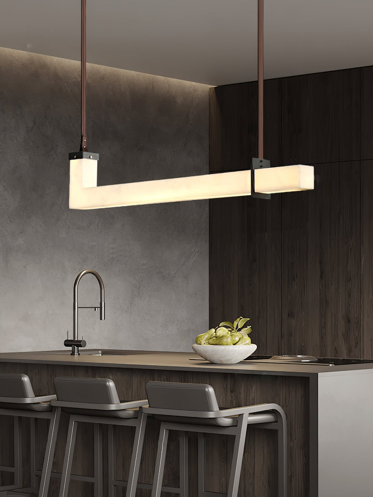 L-Axis Alabaster Pendant Lamp