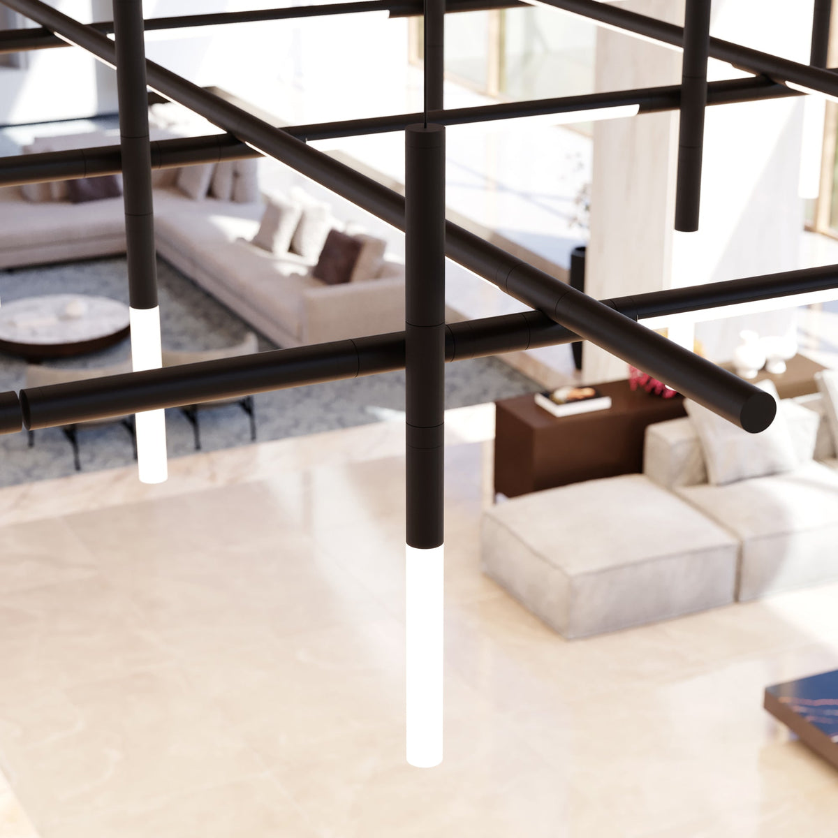 Geometric Linear Pendant Lamp