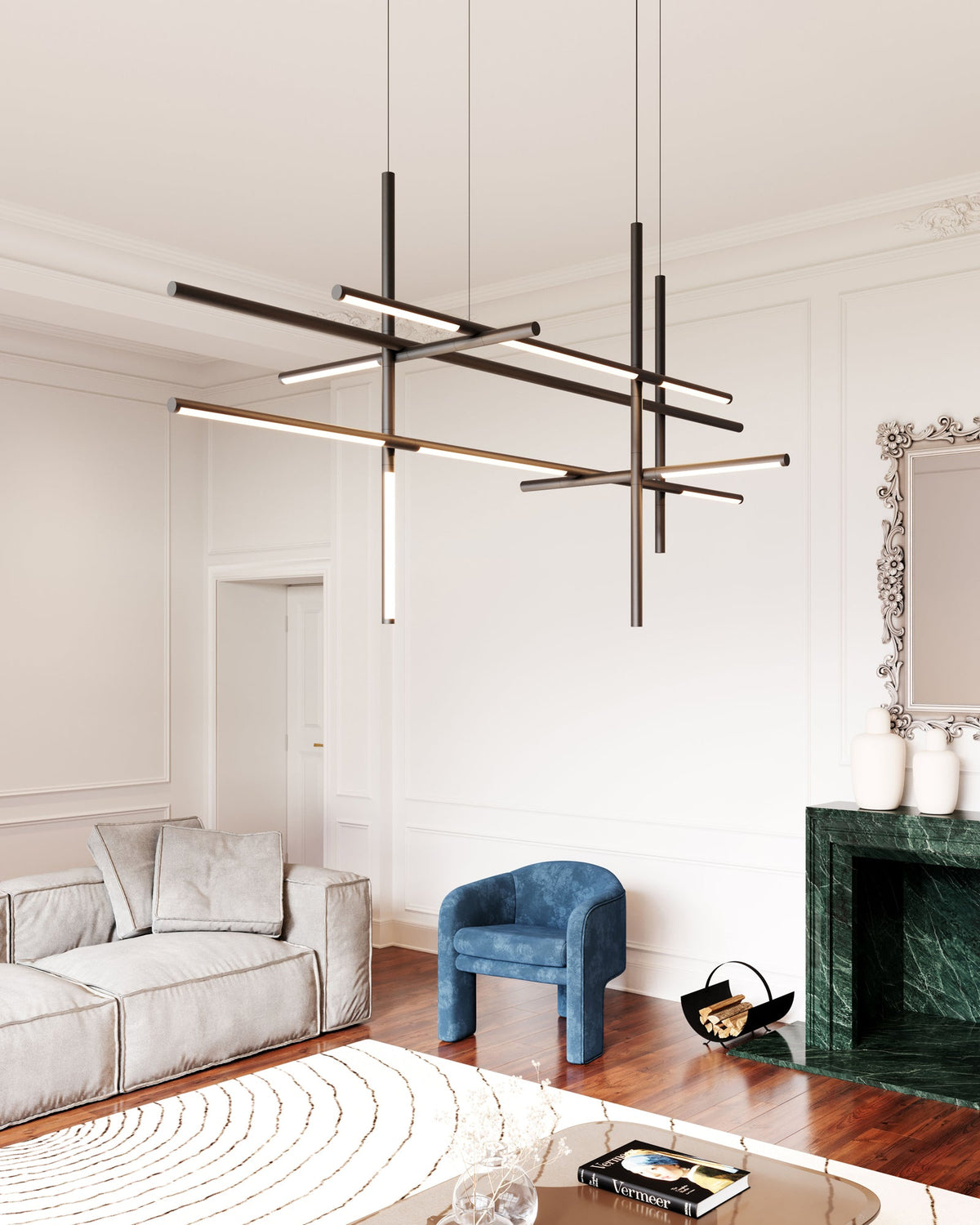 Geometric Linear Pendant Lamp