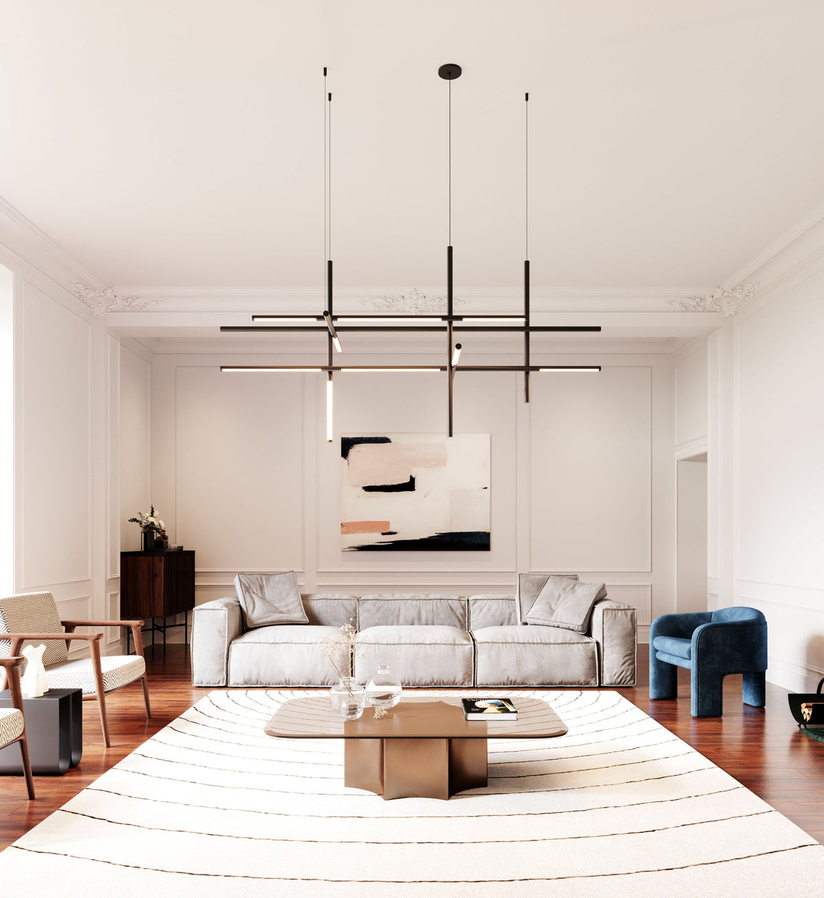 Geometric Linear Pendant Lamp