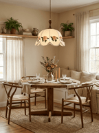 Embroidered Floral Fabric Pendant Light