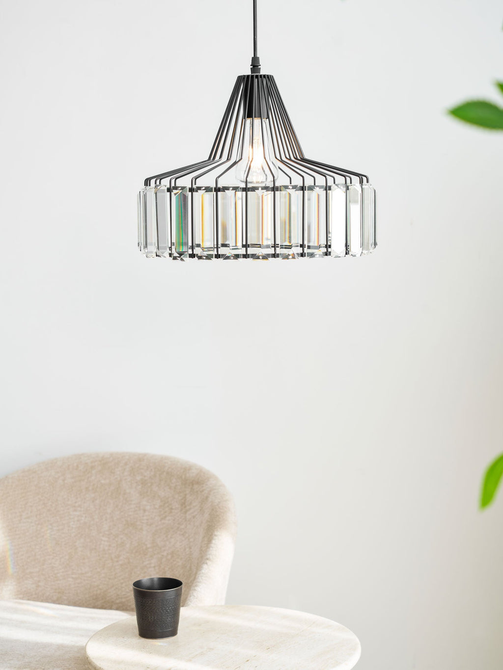 Crystal Drum Pendant Lamp