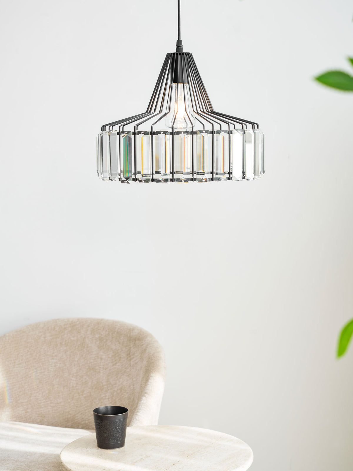 Crystal Drum Pendant Lamp