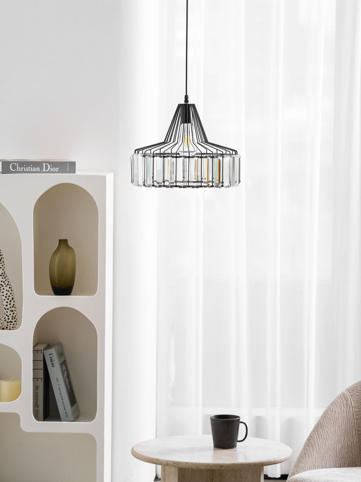 Crystal Drum Pendant Lamp